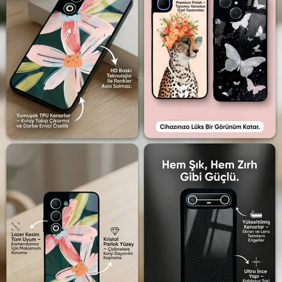 Wildflower Letters Glossy Telefon Kılıfı Wildflower Letters Glossy Telefon Kılıfı