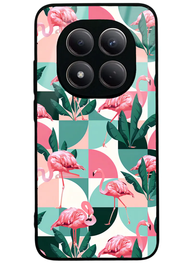 Retro Flamingo Duvar kağıdı Glossy Telefon Kılıfı Retro Flamingo Duvar kağıdı Glossy Telefon Kılıfı