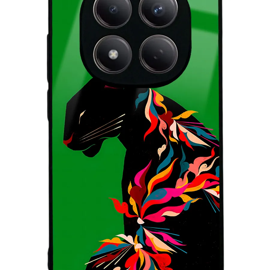Renkli Leopar Glossy Telefon Kılıfı