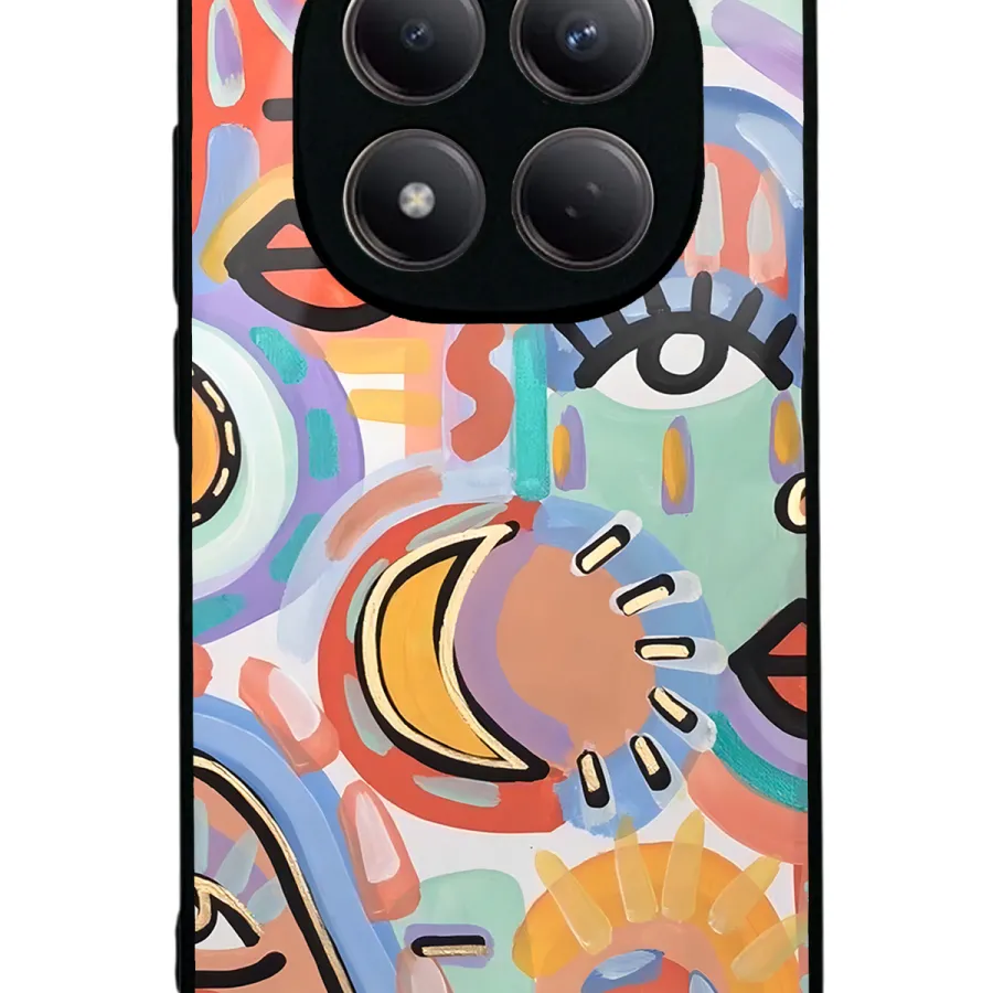 Suluboya Retro Göz Glossy Telefon Kılıfı Suluboya Retro Göz Glossy Telefon Kılıfı