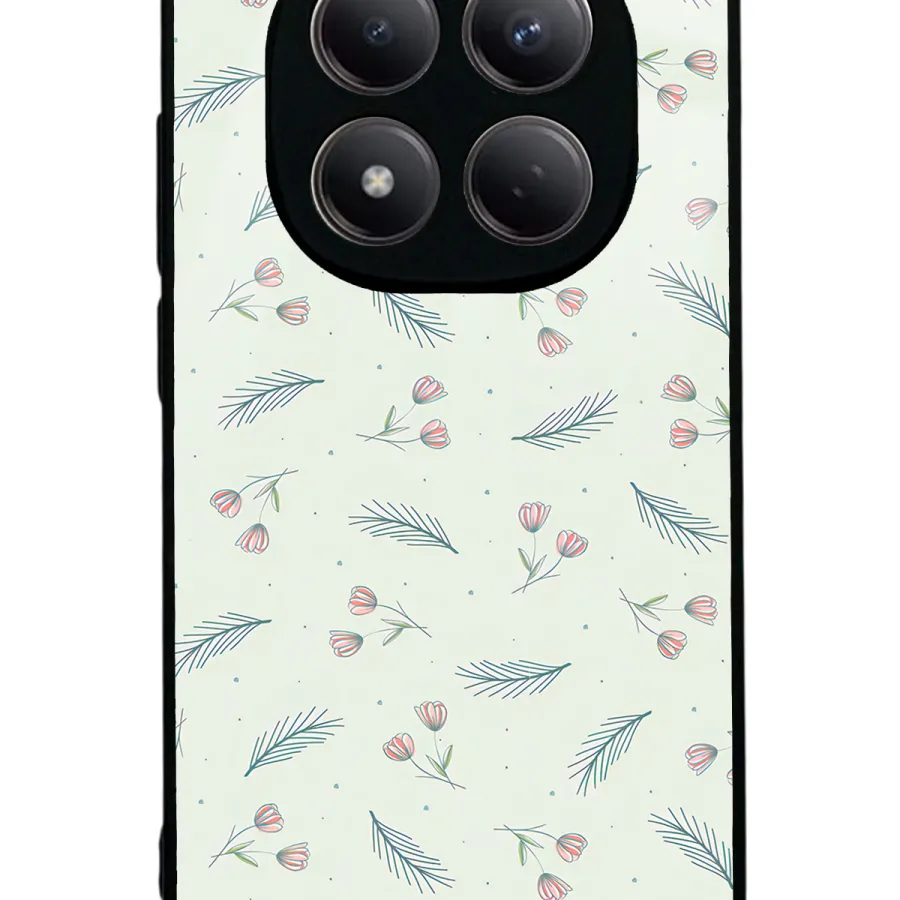 Yeşil Yapraklı Glossy Telefon Kılıfı