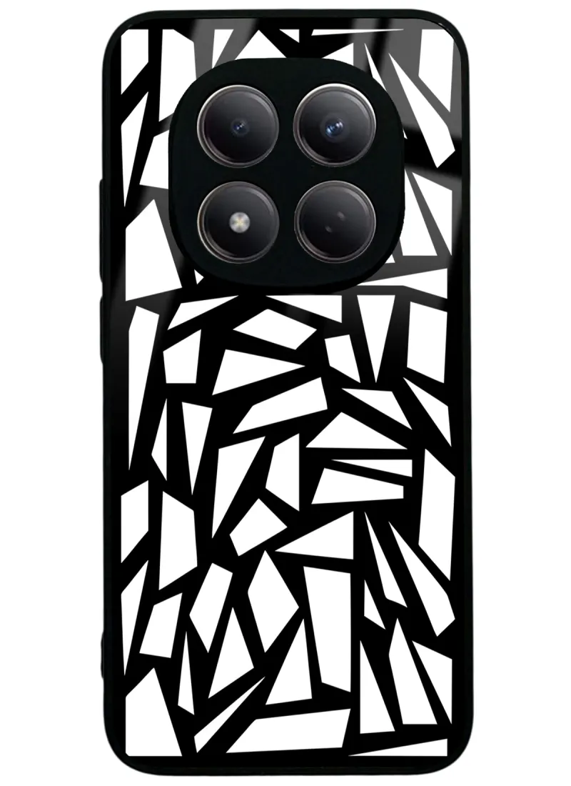 White and Black Glossy Telefon Kılıfı White and Black Glossy Telefon Kılıfı