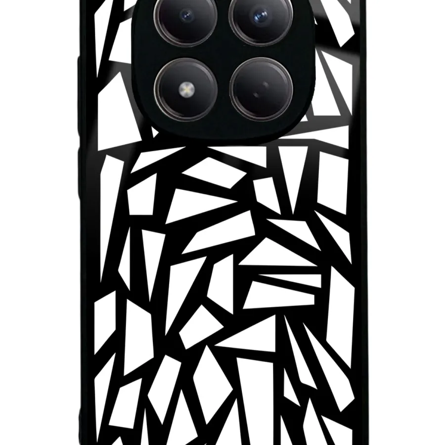 White and Black Glossy Telefon Kılıfı White and Black Glossy Telefon Kılıfı