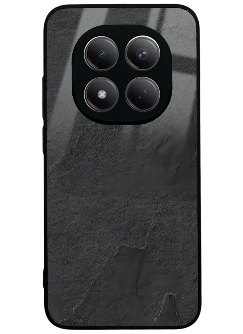 Siyah Mermer Glossy Telefon Kılıfı