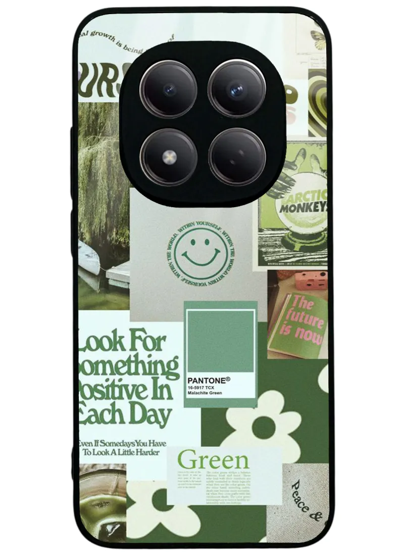 Green Sticker Glossy Telefon Kılıfı