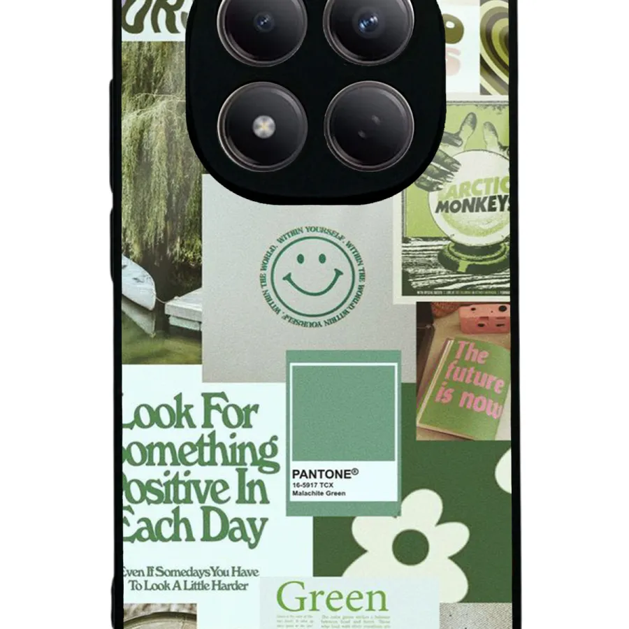 Green Sticker Glossy Telefon Kılıfı