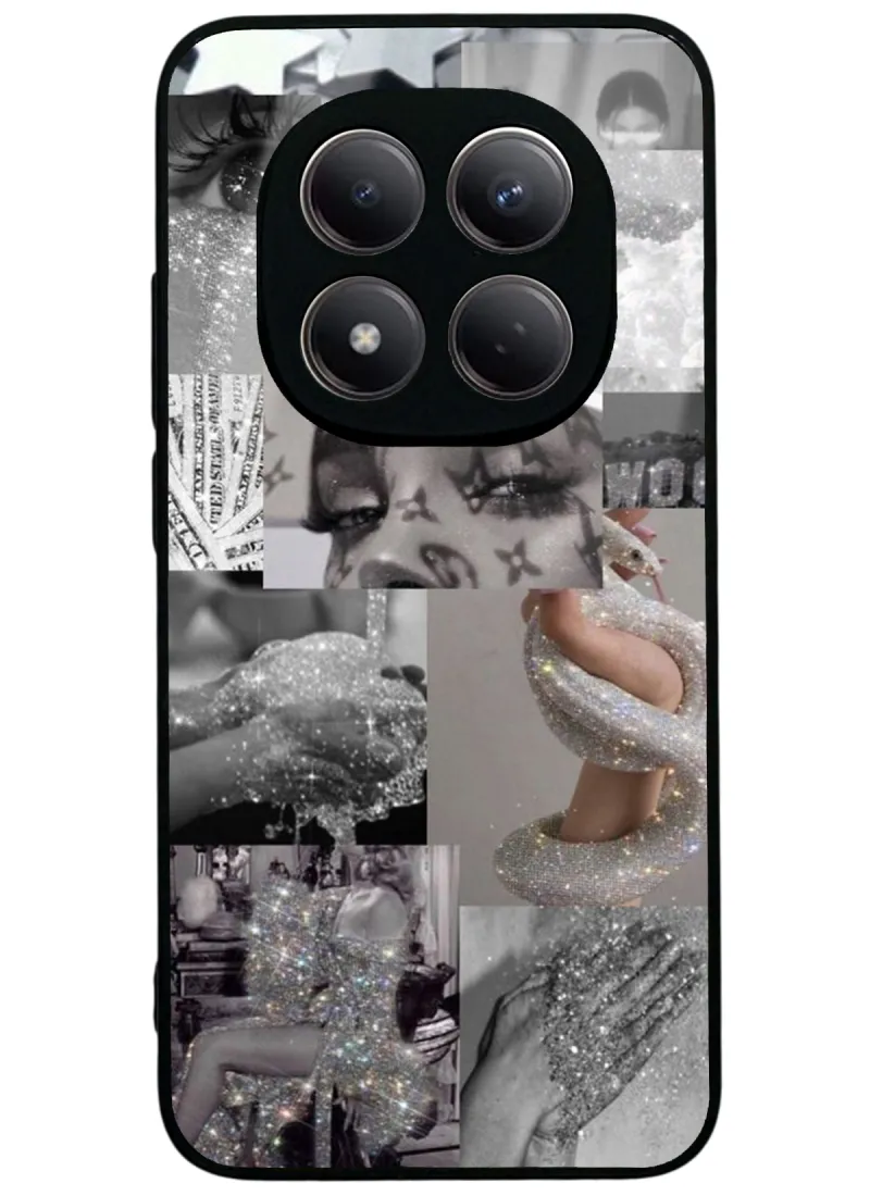 Silver Sticker Glossy Telefon Kılıfı
