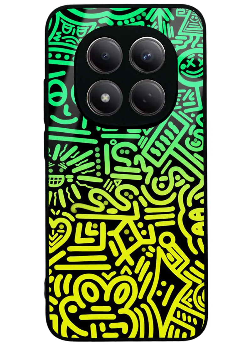 Neon Geometrik Glossy Telefon Kılıfı