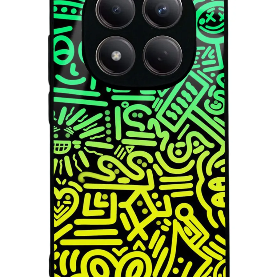 Neon Geometrik Glossy Telefon Kılıfı