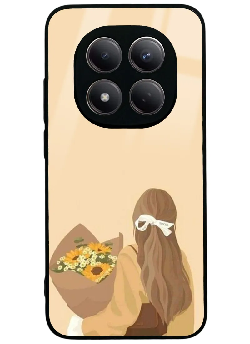 Çiçekli Kız Glossy Telefon Kılıfı Çiçekli Kız Glossy Telefon Kılıfı