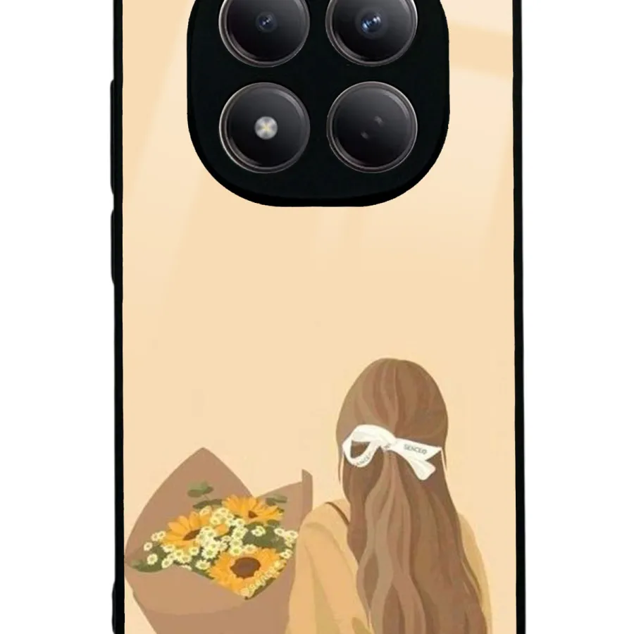 Çiçekli Kız Glossy Telefon Kılıfı Çiçekli Kız Glossy Telefon Kılıfı