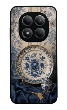 Blue Porcelain Luxury Glossy Telefon Kılıfı