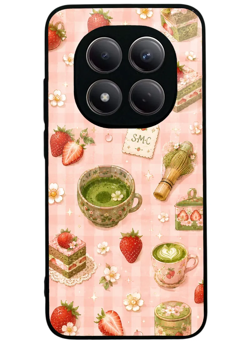 Strawberry Matcha Bliss Glossy Telefon Kılıfı Strawberry Matcha Bliss Glossy Telefon Kılıfı
