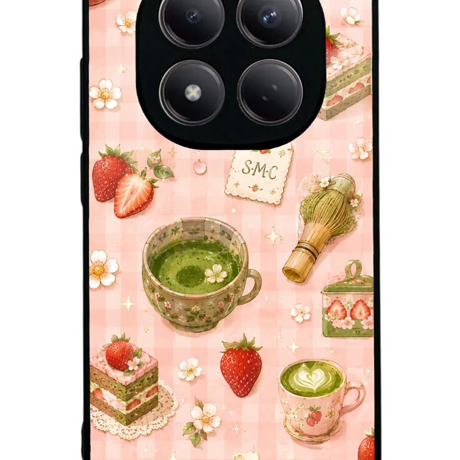 Strawberry Matcha Bliss Glossy Telefon Kılıfı Strawberry Matcha Bliss Glossy Telefon Kılıfı
