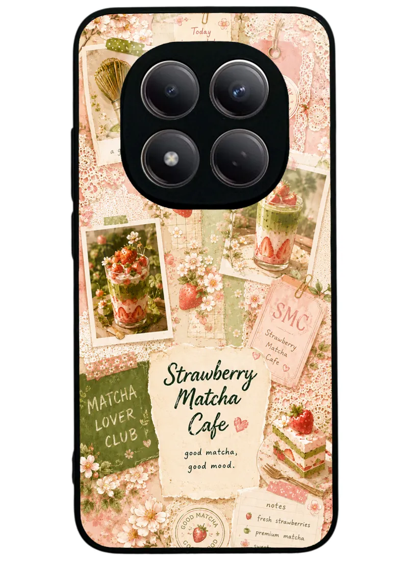 Strawberry Matcha Diary Glossy Telefon Kılıfı