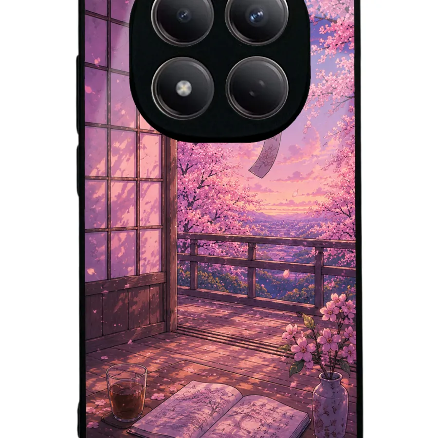 Sakura Sunset Retreat Glossy Telefon Kılıfı Sakura Sunset Retreat Glossy Telefon Kılıfı