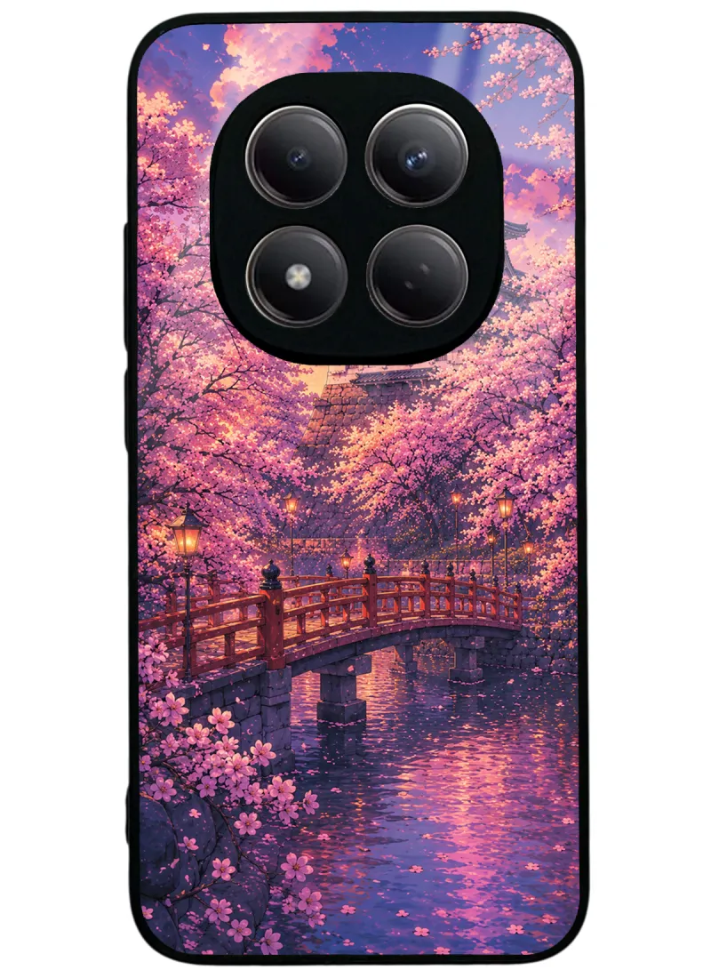 Sakura Castle Twilight Glossy Telefon Kılıfı Sakura Castle Twilight Glossy Telefon Kılıfı