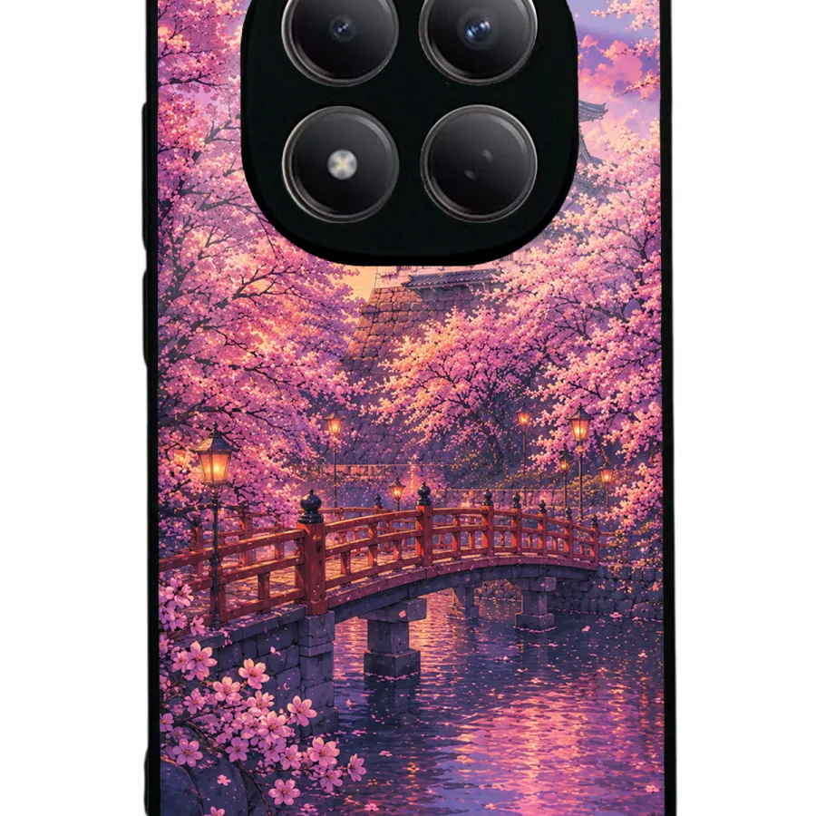Sakura Castle Twilight Glossy Telefon Kılıfı Sakura Castle Twilight Glossy Telefon Kılıfı