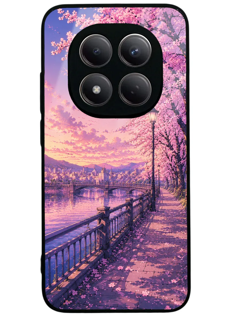 Sakura Riverside Sunset Glossy Telefon Kılıfı Sakura Riverside Sunset Glossy Telefon Kılıfı