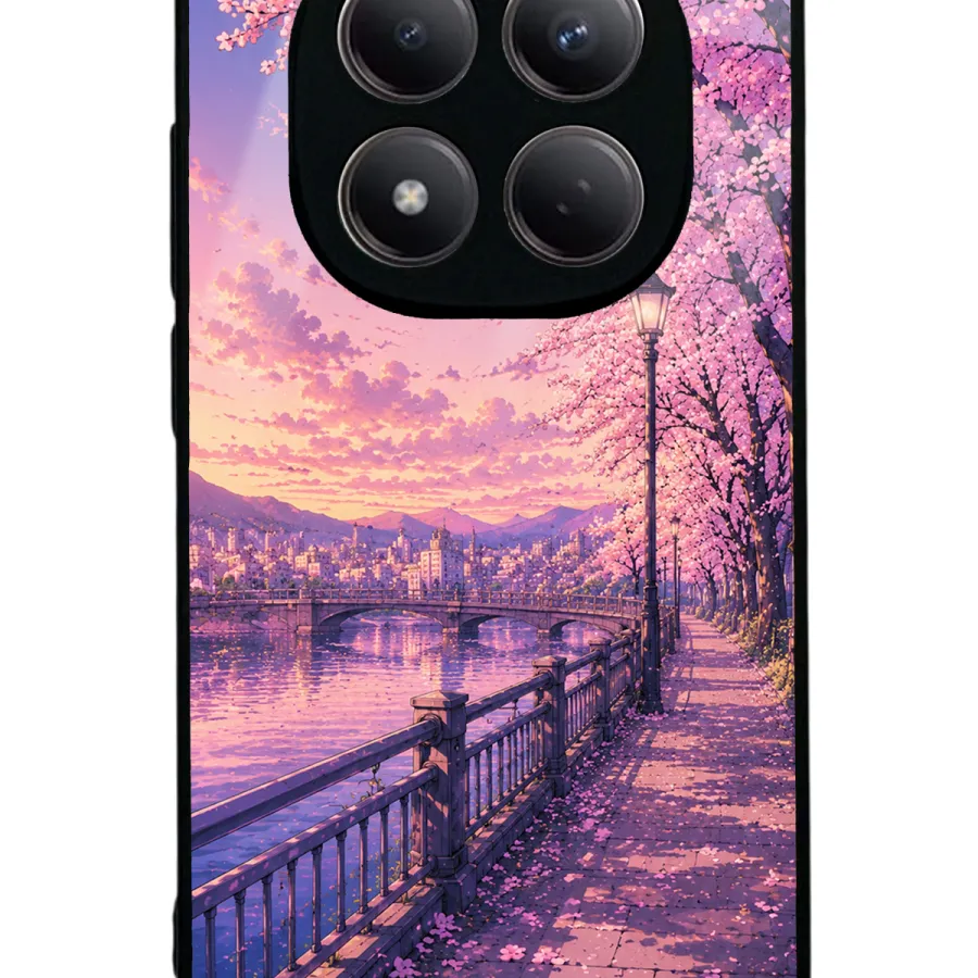 Sakura Riverside Sunset Glossy Telefon Kılıfı Sakura Riverside Sunset Glossy Telefon Kılıfı