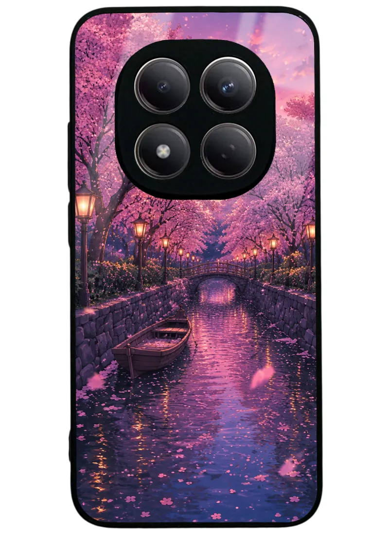 Sakura Twilight Canal Glossy Telefon Kılıfı Sakura Twilight Canal Glossy Telefon Kılıfı