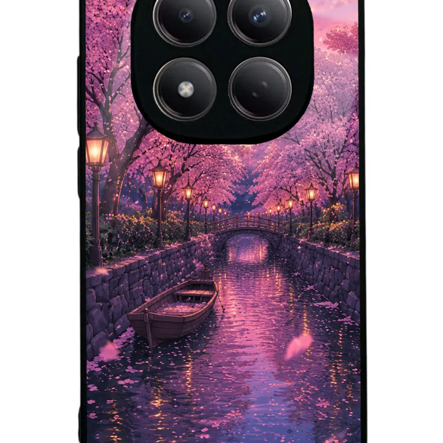 Sakura Twilight Canal Glossy Telefon Kılıfı Sakura Twilight Canal Glossy Telefon Kılıfı