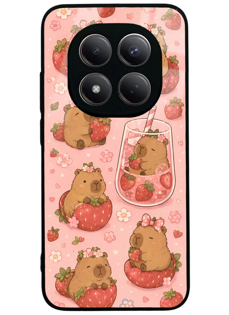 Strawberry Capybara Glossy Telefon Kılıfı Strawberry Capybara Glossy Telefon Kılıfı