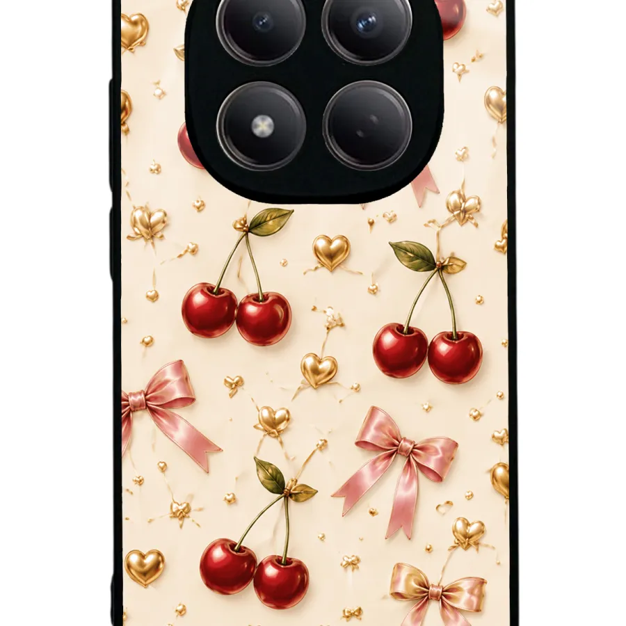 Cherry Ribbon Luxe Glossy Telefon Kılıfı