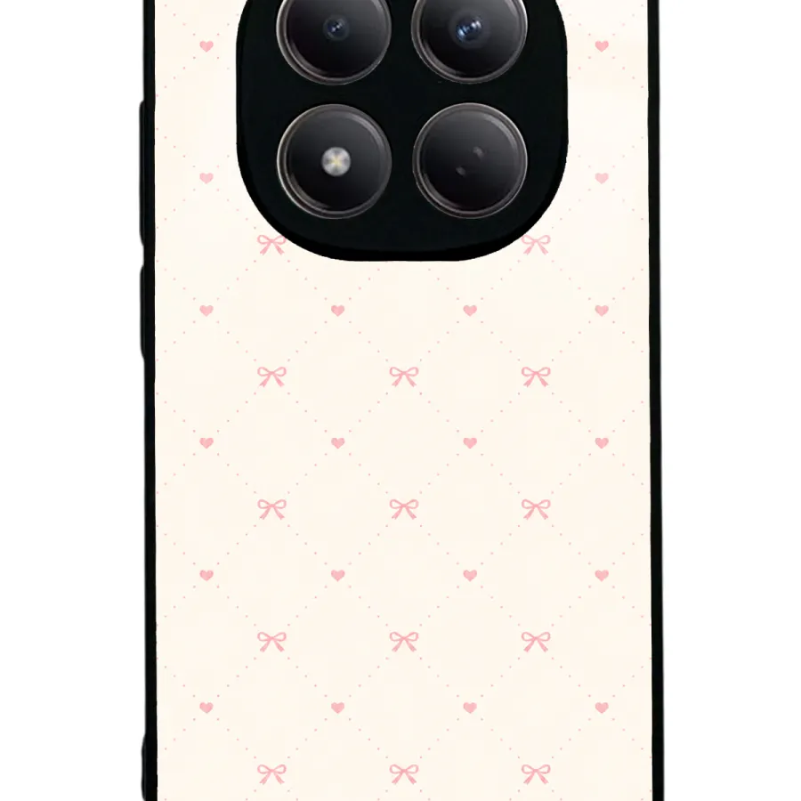 Cream Pink Coquette Pattern Glossy Telefon Kılıfı Cream Pink Coquette Pattern Glossy Telefon Kılıfı