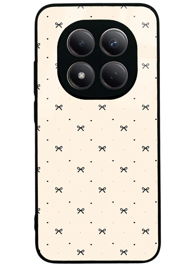 Bej Coquette Pattern Glossy Telefon Kılıfı Bej Coquette Pattern Glossy Telefon Kılıfı