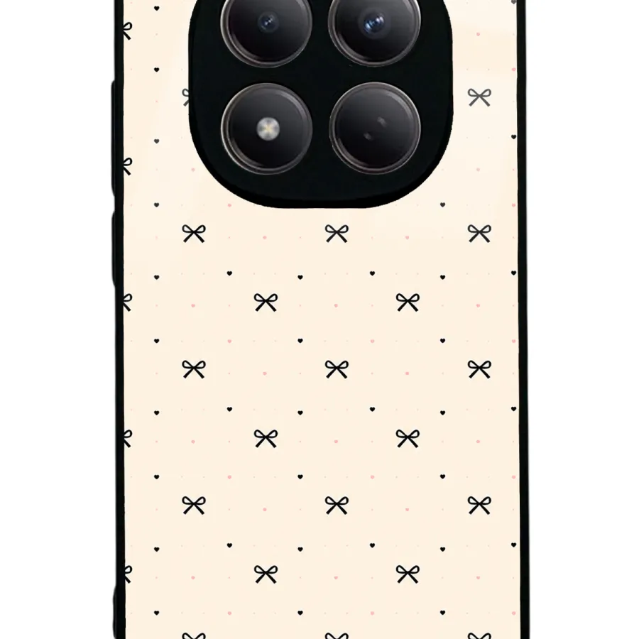 Bej Coquette Pattern Glossy Telefon Kılıfı Bej Coquette Pattern Glossy Telefon Kılıfı
