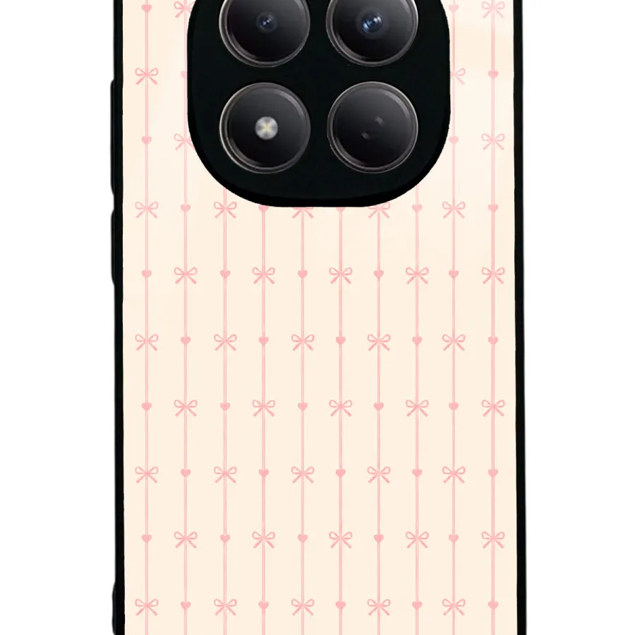 Krem Coquette Pattern Glossy Telefon Kılıfı Krem Coquette Pattern Glossy Telefon Kılıfı
