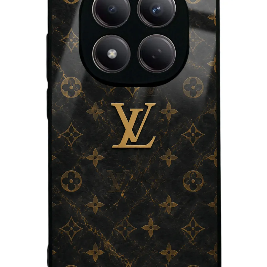 Black Mermer Gold LV Glossy Telefon Kılıfı Black Mermer Gold LV Glossy Telefon Kılıfı