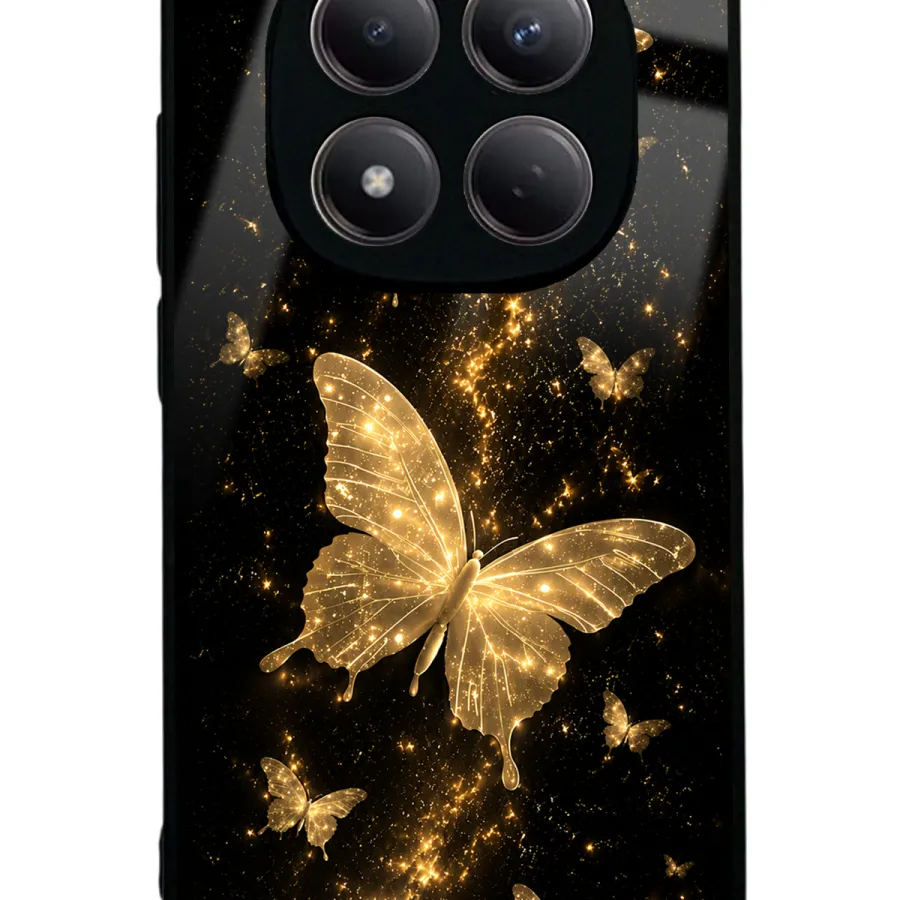 Yellow Galaxy Butterfly Glossy Telefon Kılıfı Yellow Galaxy Butterfly Glossy Telefon Kılıfı