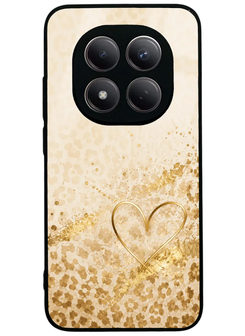 Golden Heart Glow Glossy Telefon Kılıfı Golden Heart Glow Glossy Telefon Kılıfı