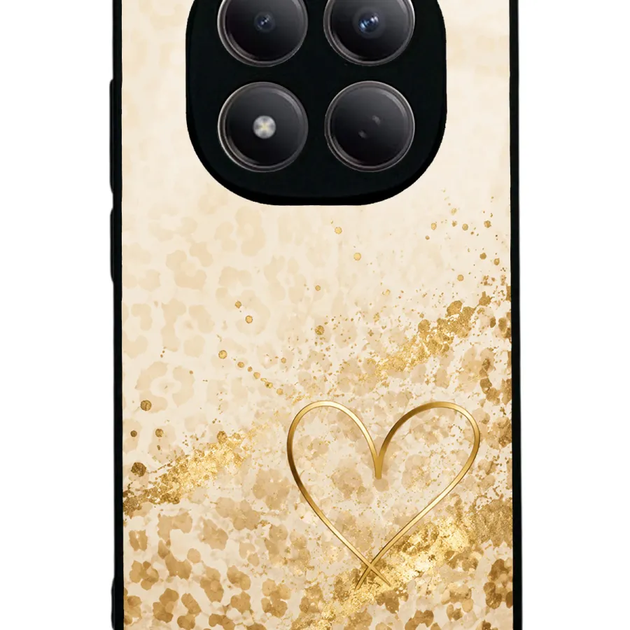 Golden Heart Glow Glossy Telefon Kılıfı Golden Heart Glow Glossy Telefon Kılıfı