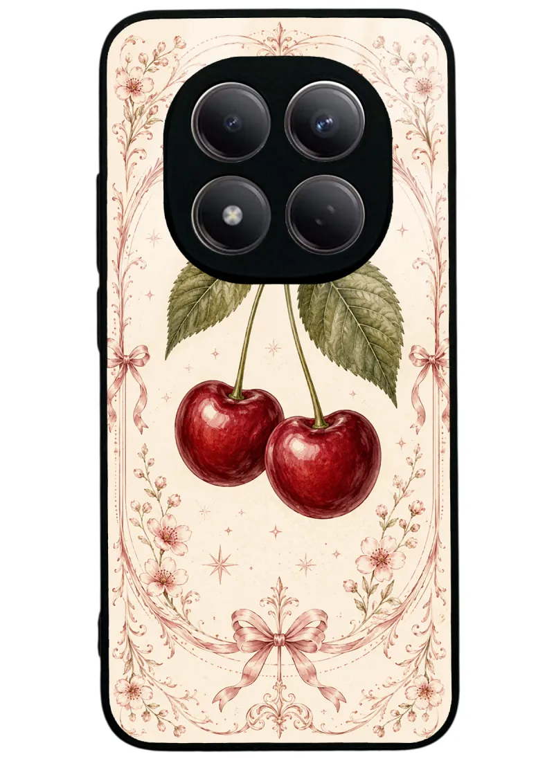 Vintage Cherry Blossom Glossy Telefon Kılıfı