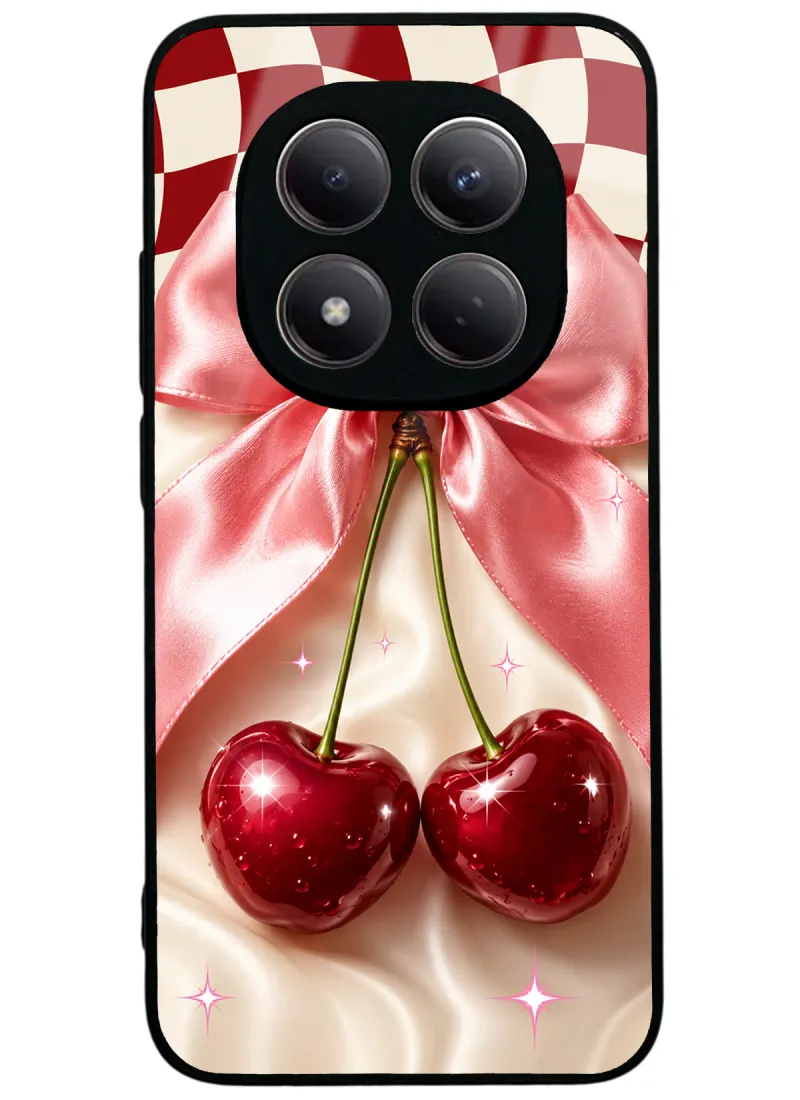 Cherry Picnic Bow Glossy Telefon Kılıfı