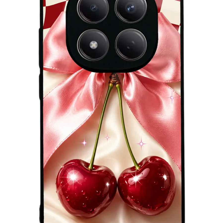 Cherry Picnic Bow Glossy Telefon Kılıfı