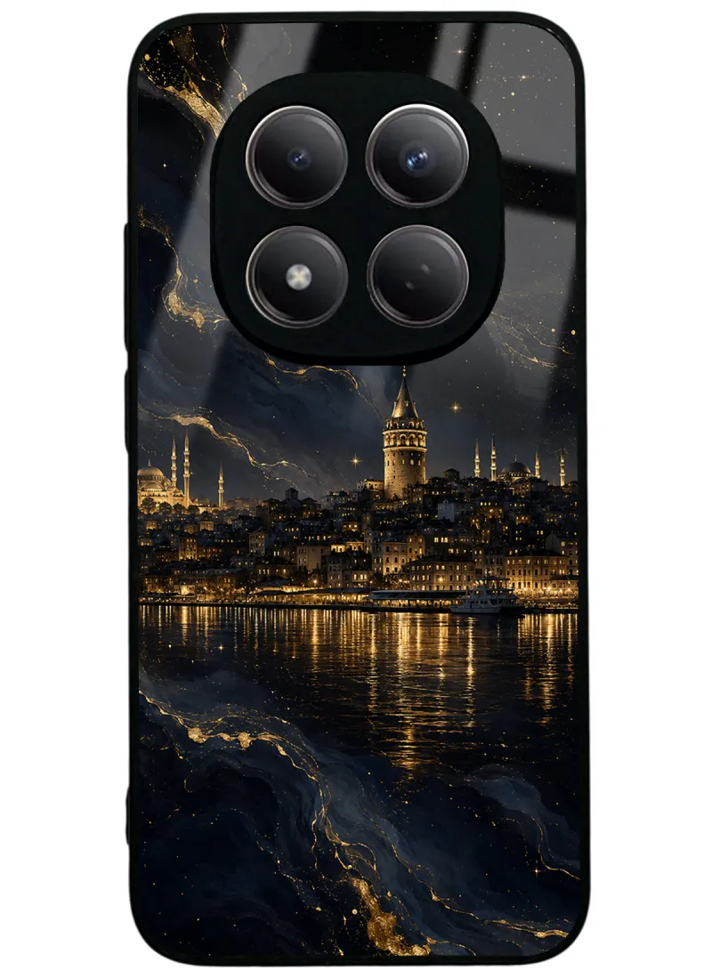 Golden Galata Night Glossy Telefon Kılıfı Golden Galata Night Glossy Telefon Kılıfı