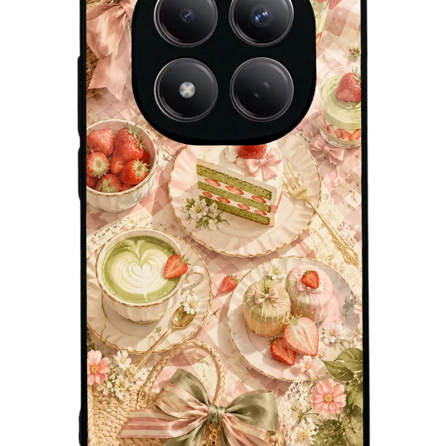Strawberry Matcha Glossy Telefon Kılıfı