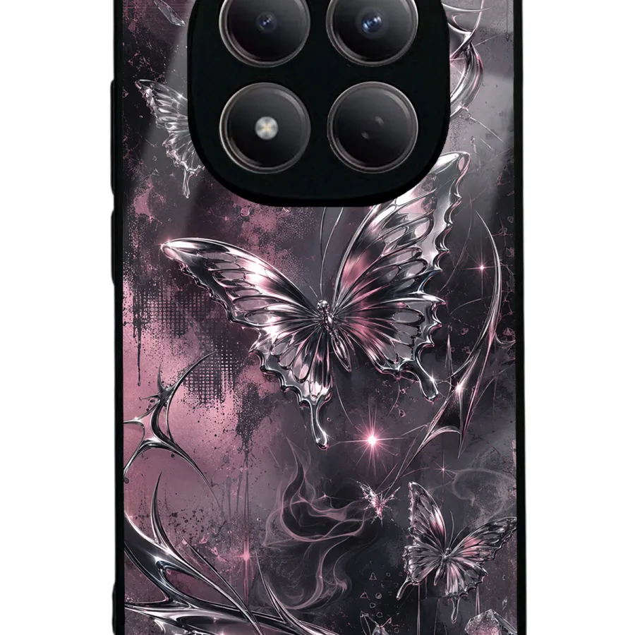 Rose Chrome Butterfly Glossy Telefon Kılıfı Rose Chrome Butterfly Glossy Telefon Kılıfı