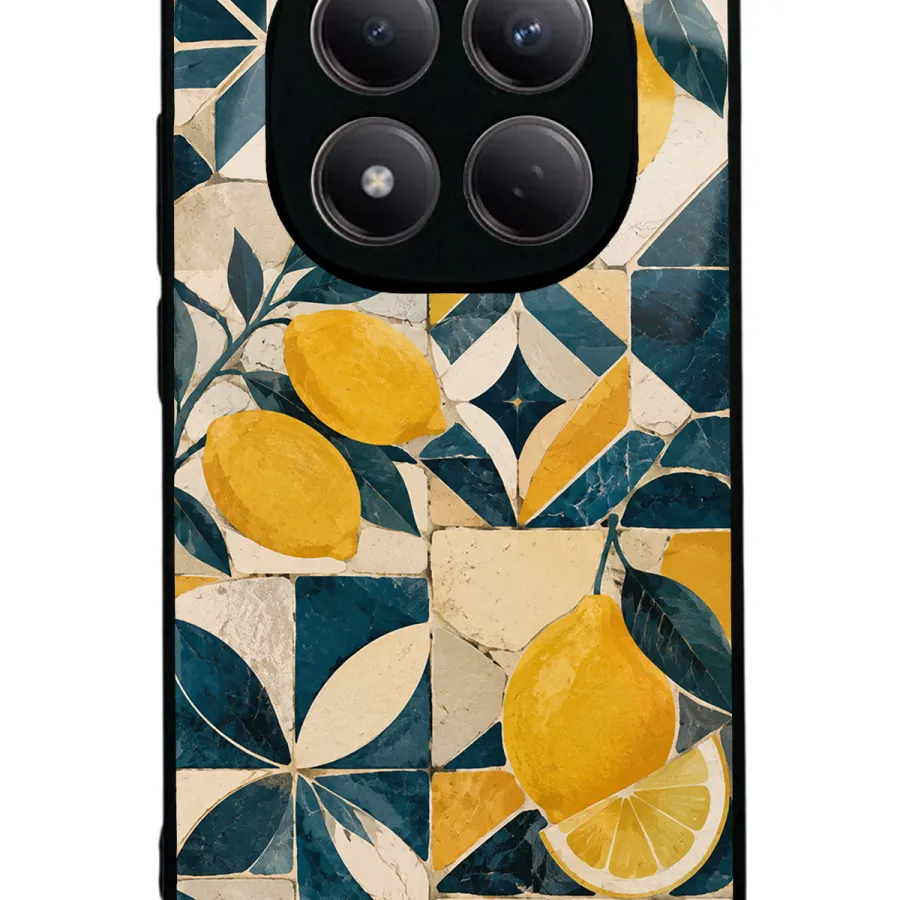 Mediterranean Lemon Mosaic Glossy Telefon Kılıfı