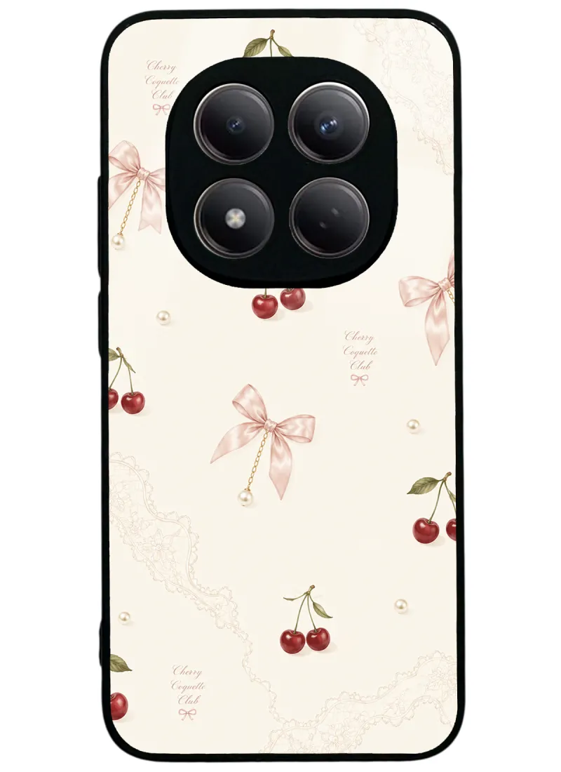 Cherry Pearl Lace Glossy Telefon Kılıfı Cherry Pearl Lace Glossy Telefon Kılıfı