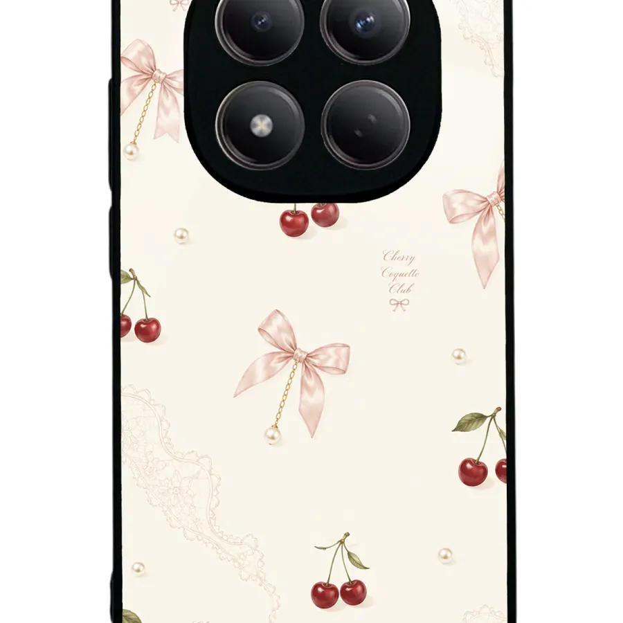 Cherry Pearl Lace Glossy Telefon Kılıfı Cherry Pearl Lace Glossy Telefon Kılıfı
