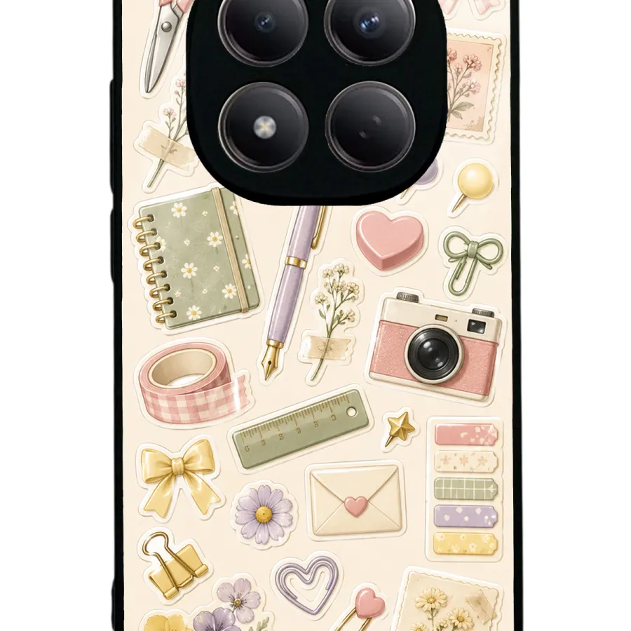 Floral Study Notes Glossy Telefon Kılıfı