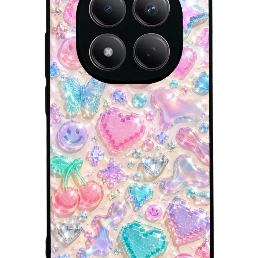 Y2K Jelly Charms Glossy Telefon Kılıfı Y2K Jelly Charms Glossy Telefon Kılıfı