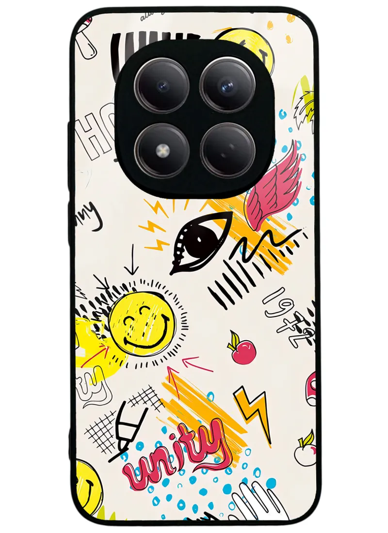 Doodle Emoji Glossy Telefon Kılıfı