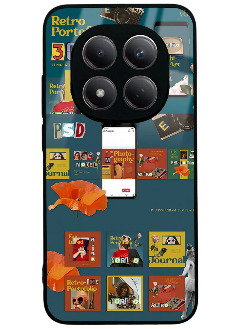 Vintage Frame Glossy Telefon Kılıfı