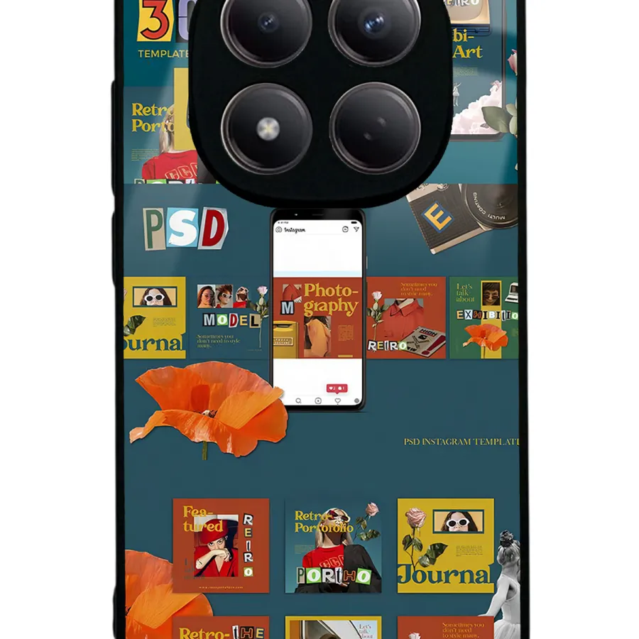 Vintage Frame Glossy Telefon Kılıfı